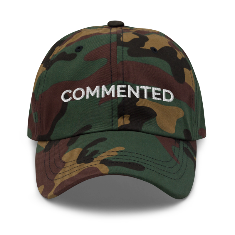 Commented Hat - Green Camo
