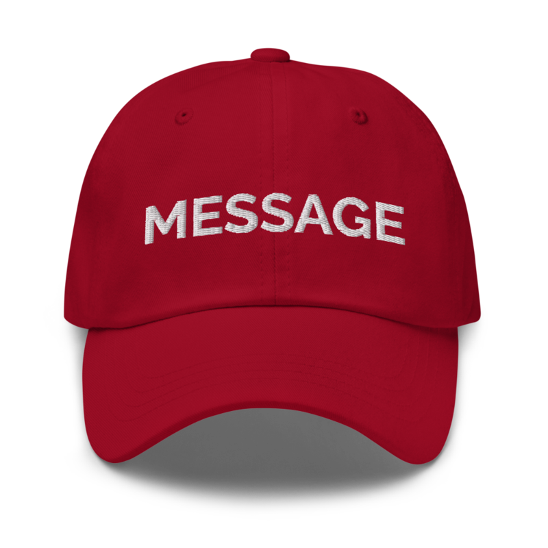 Message Hat - Cranberry