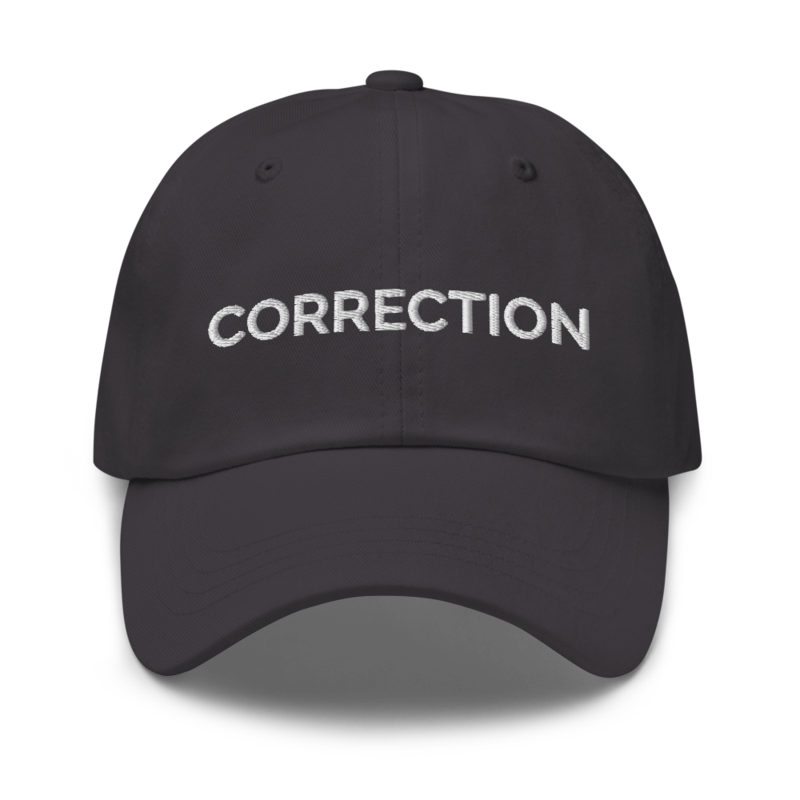 Correction Hat - Dark Grey