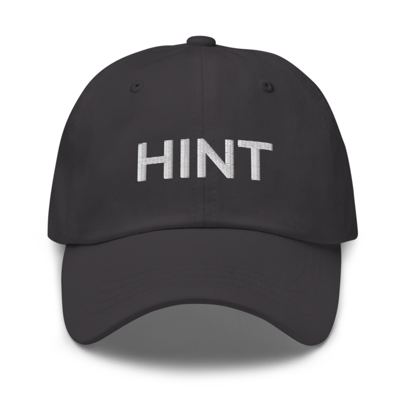 Hint Hat - Dark Grey