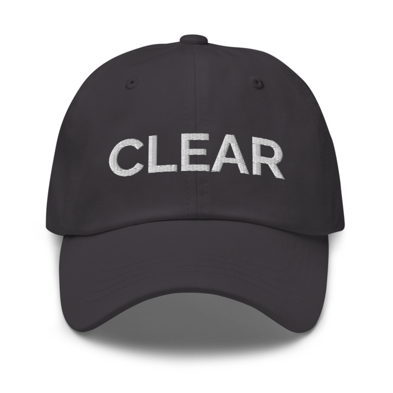 Clear Hat - Dark Grey