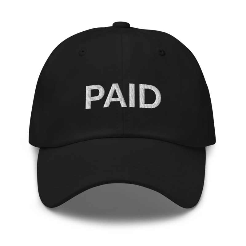 Paid Hat - Black