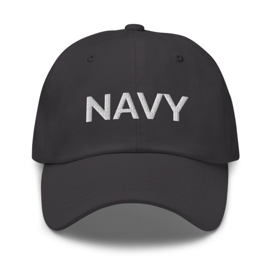 Navy Hat - Dark Grey