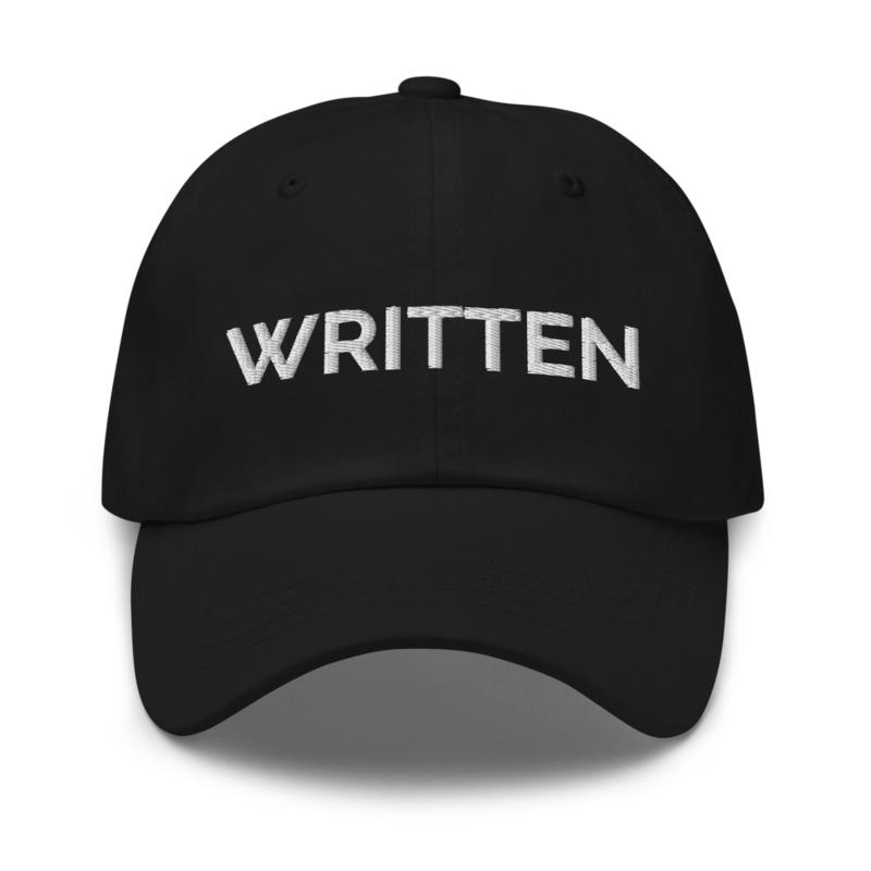 Written Hat - Black