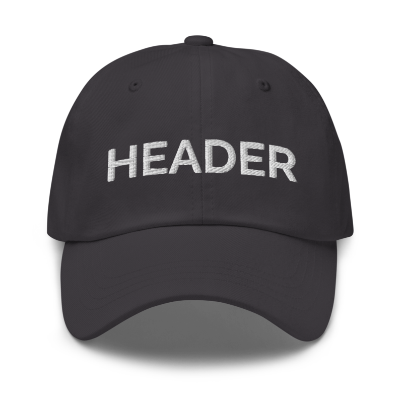 Header Hat - Dark Grey