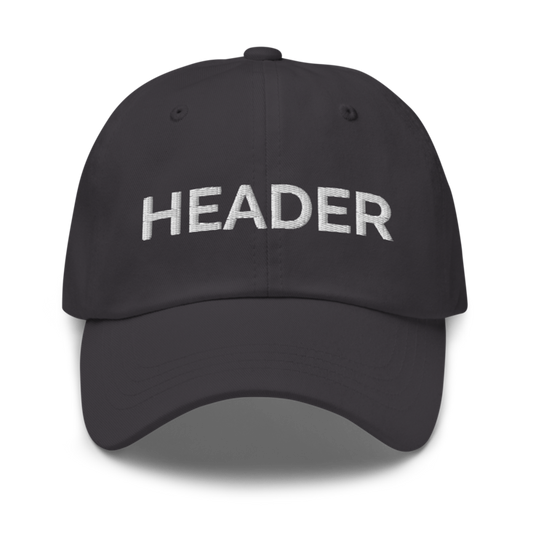 Header Hat - Dark Grey