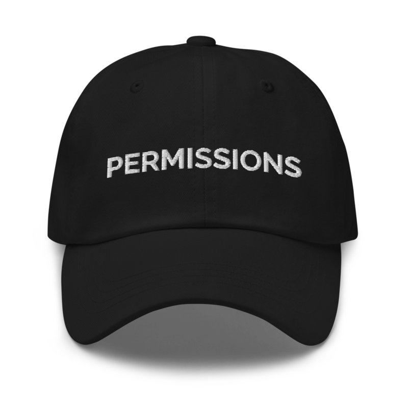 Permissions Hat - Black