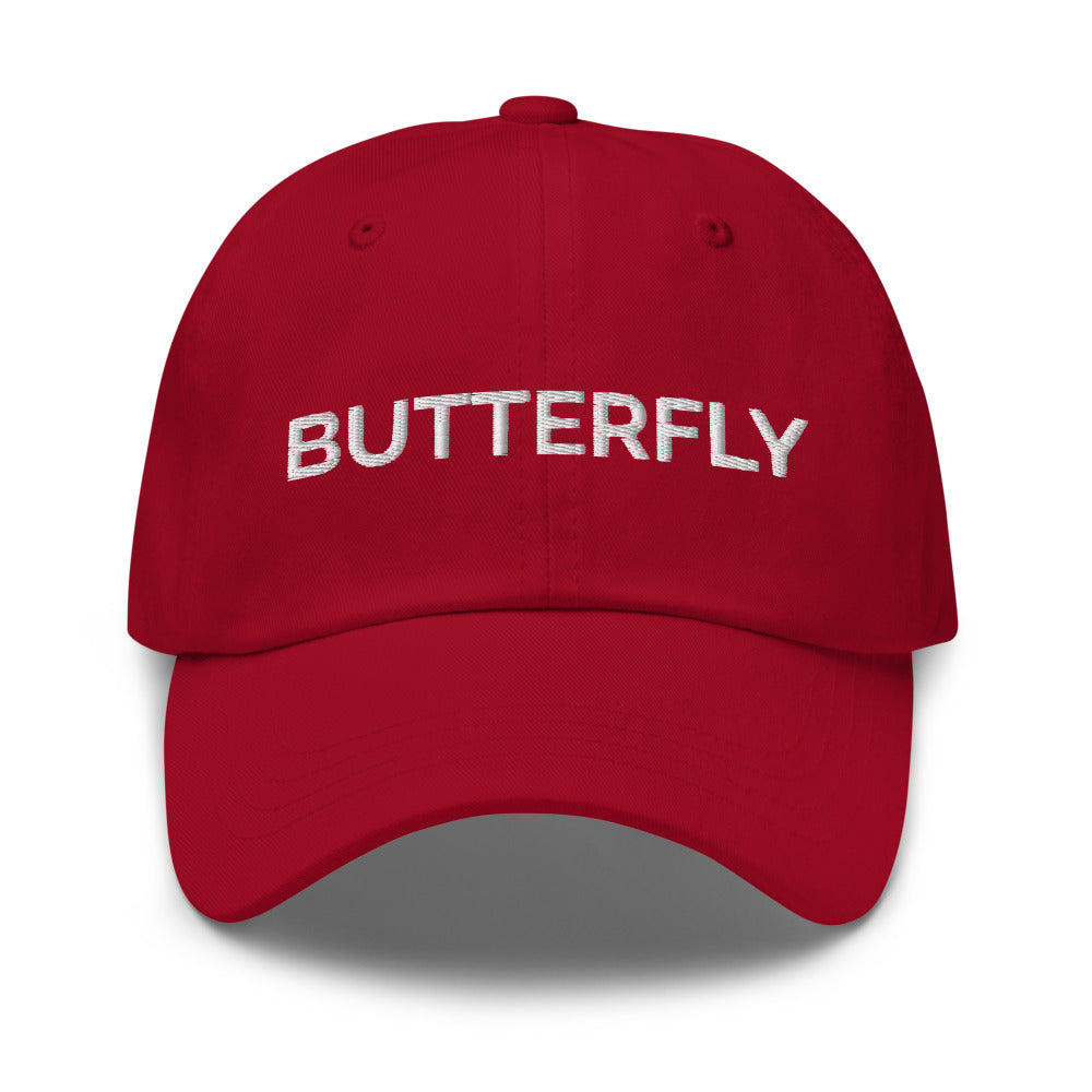 Butterfly Hat - Cranberry