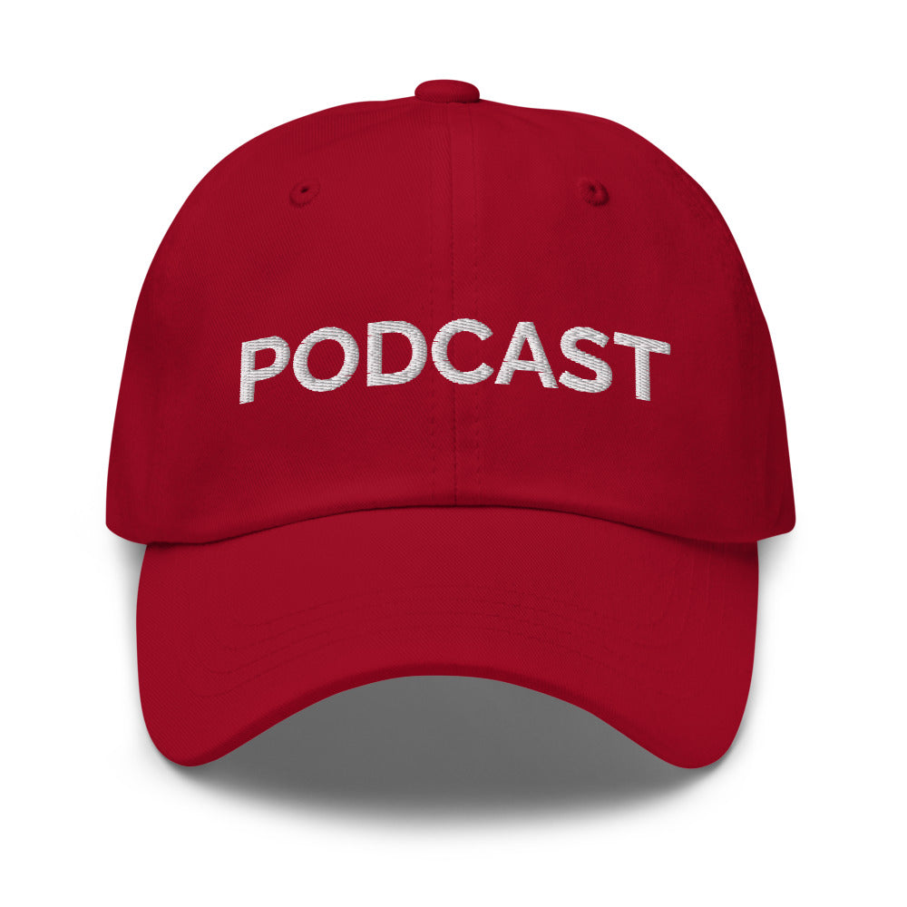 Podcast Hat - Cranberry