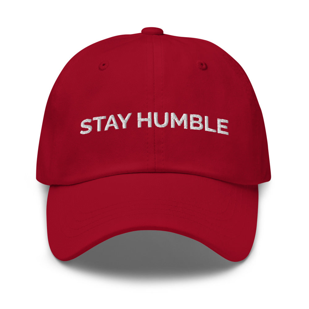 Stay Humble Hat - Cranberry