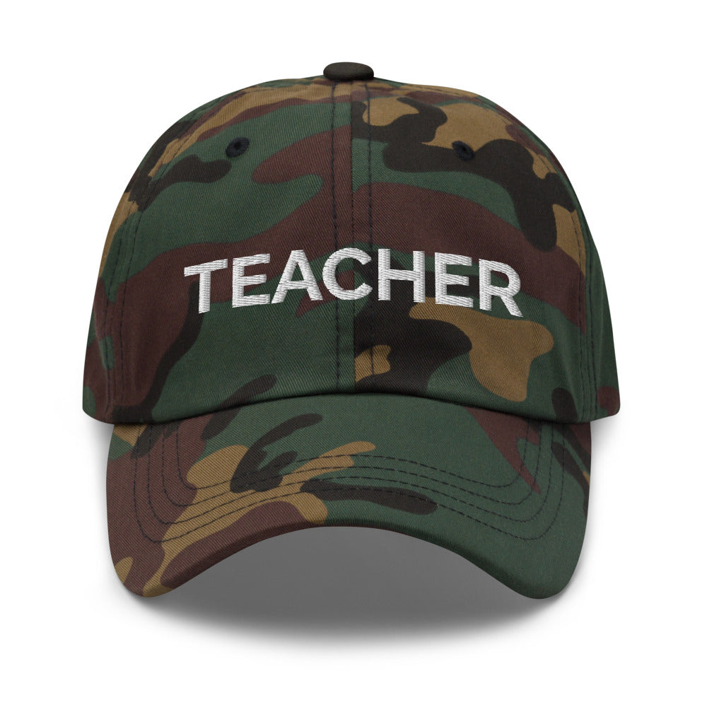 Teacher Hat - Green Camo