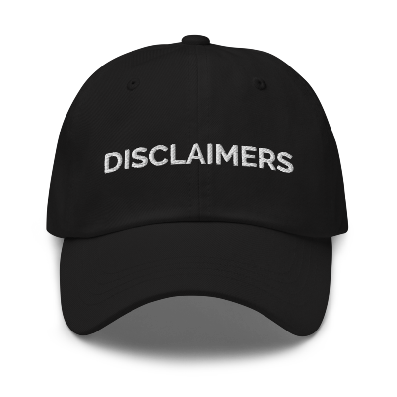 Disclaimers Hat - Black