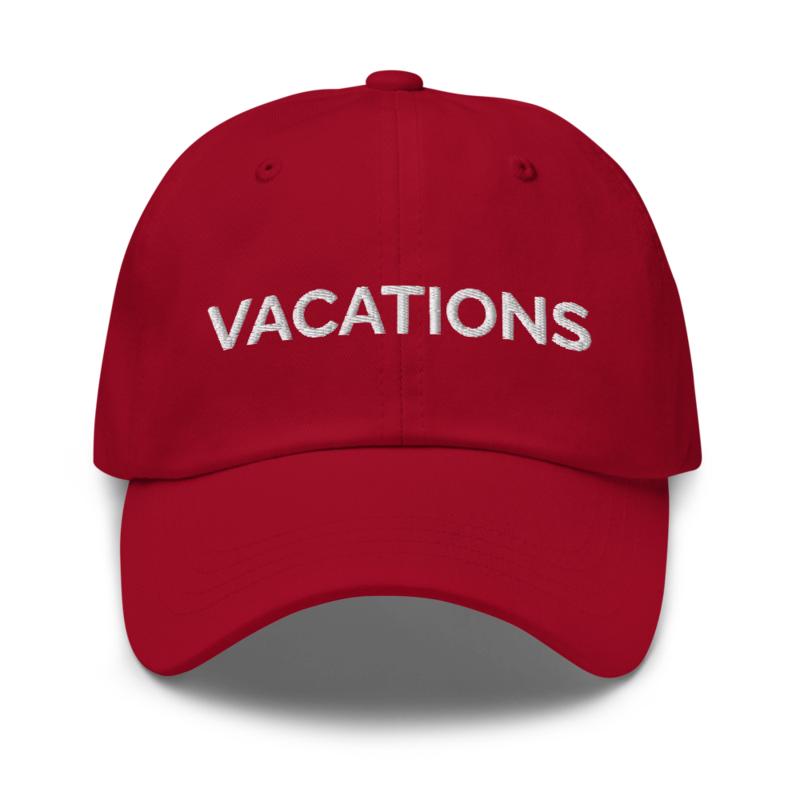 Vacations Hat - Cranberry