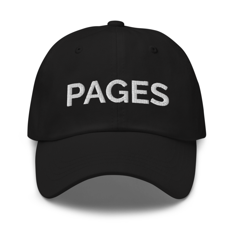 Pages Hat - Black