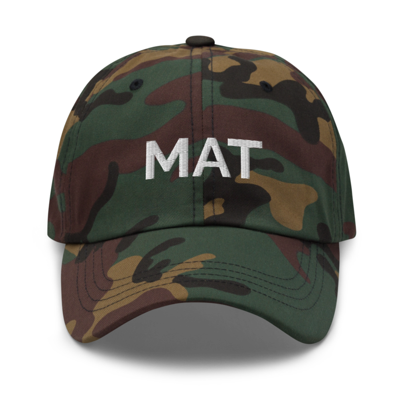 Mat Hat - Green Camo