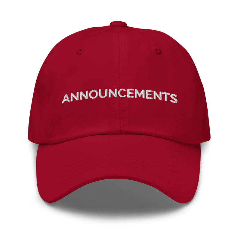 Announcements Hat - Cranberry