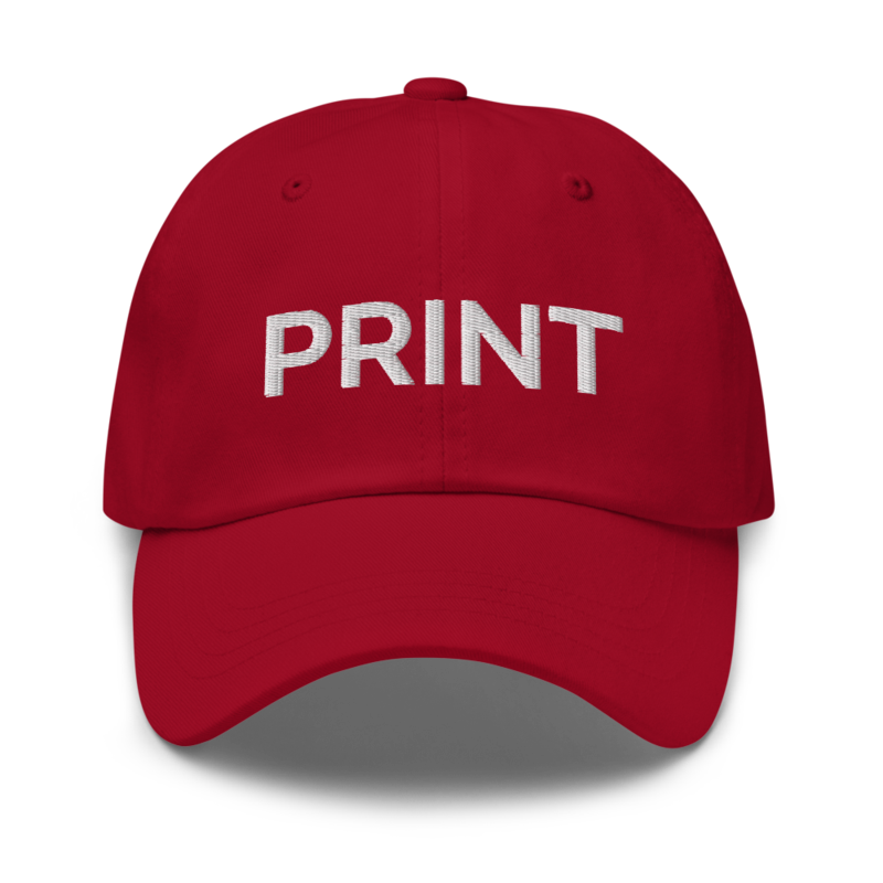 Print Hat - Cranberry