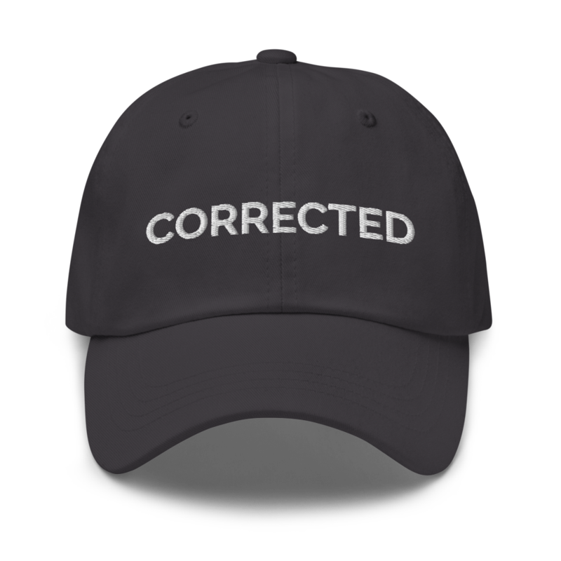 Corrected Hat - Dark Grey