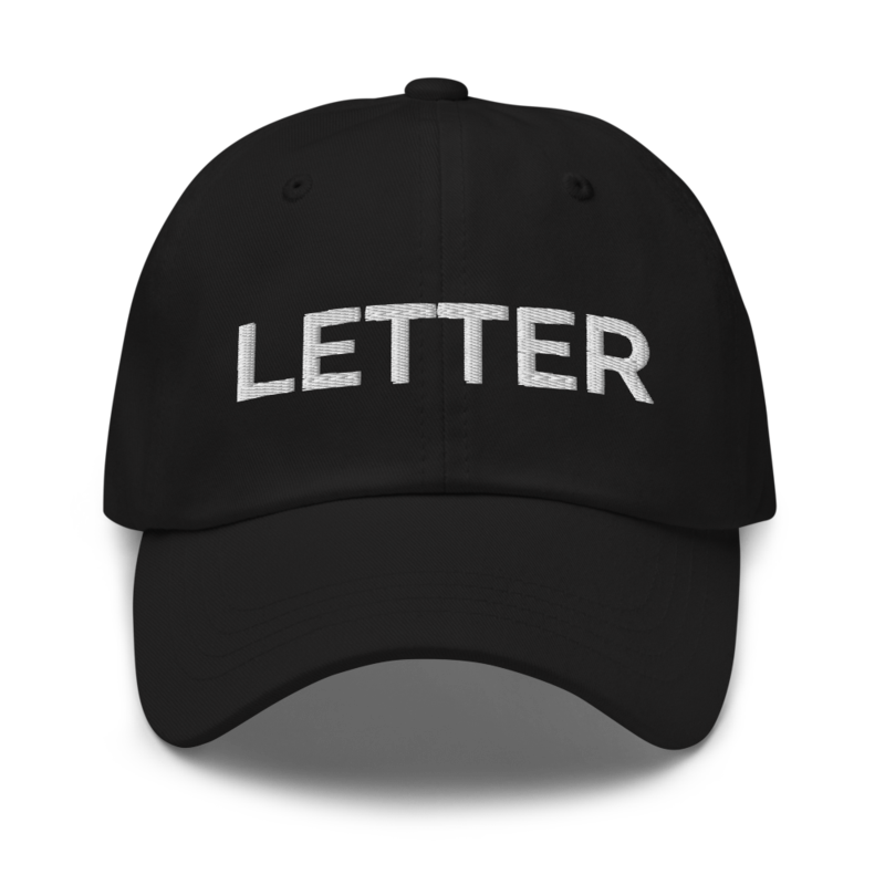 Letter Hat - Black