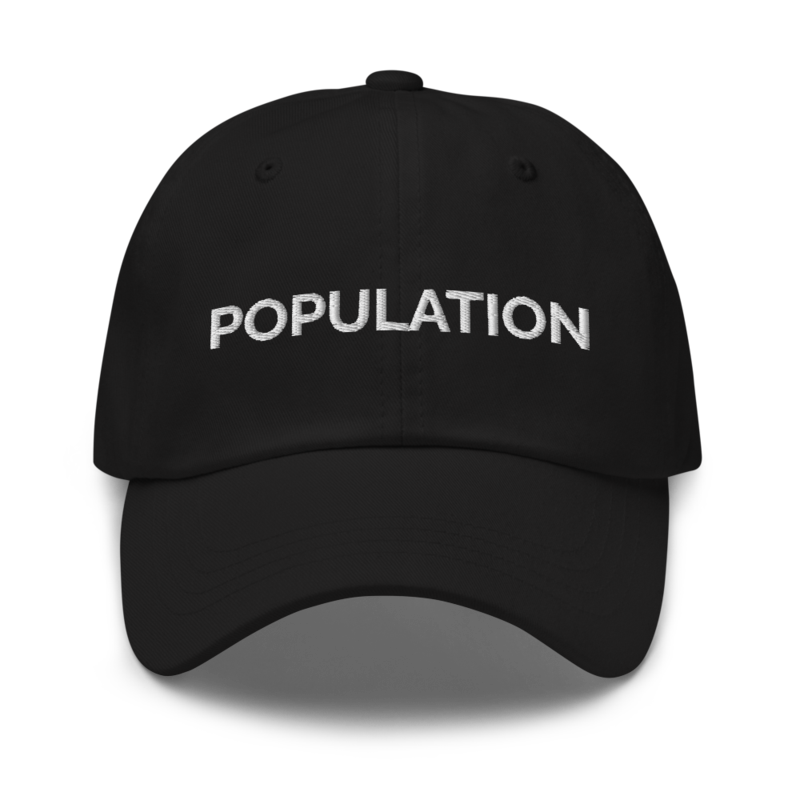 Population Hat - Black