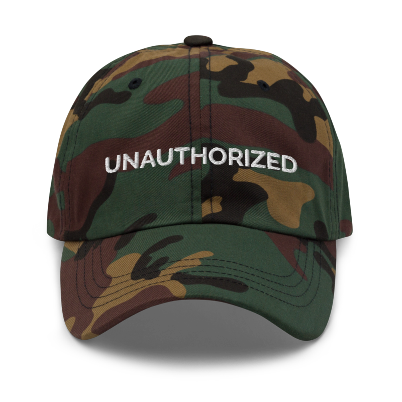 Unauthorized Hat - Green Camo