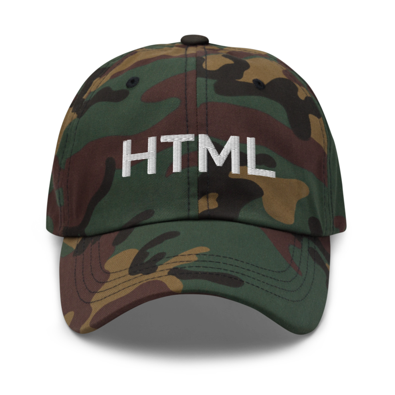 Html Hat - Green Camo