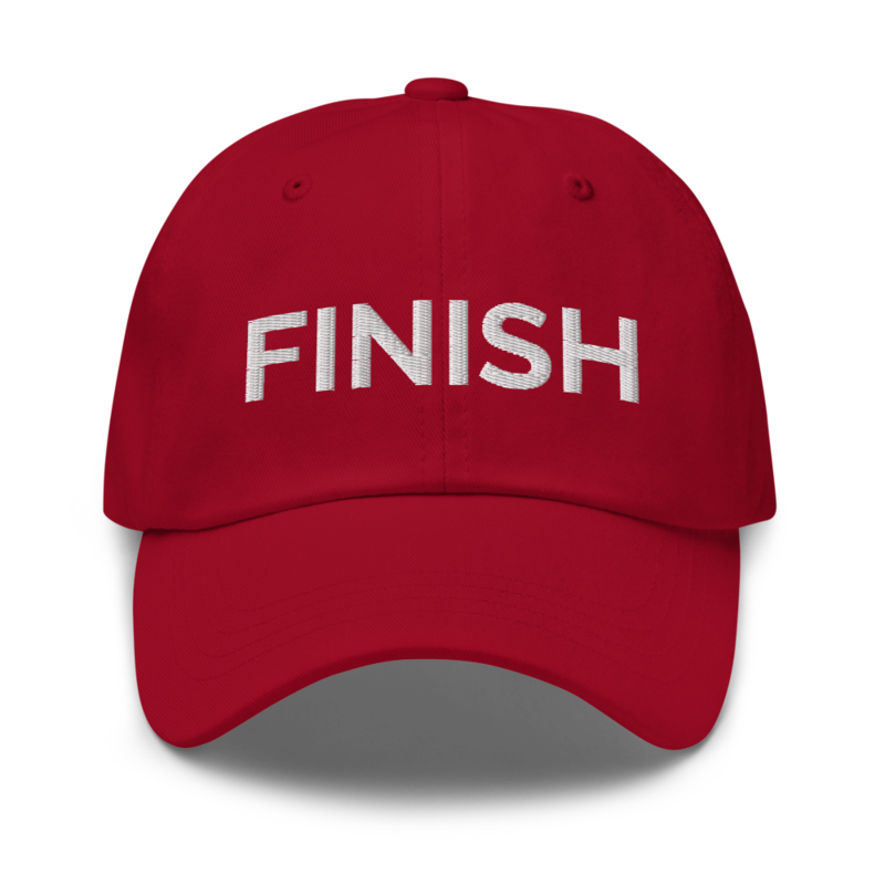 Finish Hat - Cranberry