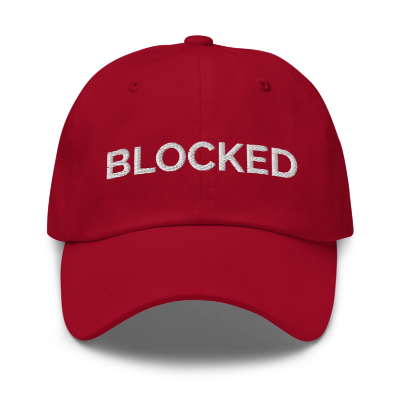 Blocked Hat - Cranberry