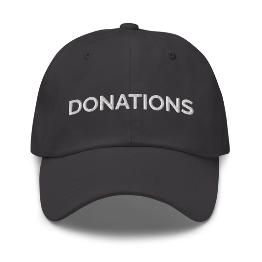 Donations Hat - Dark Grey
