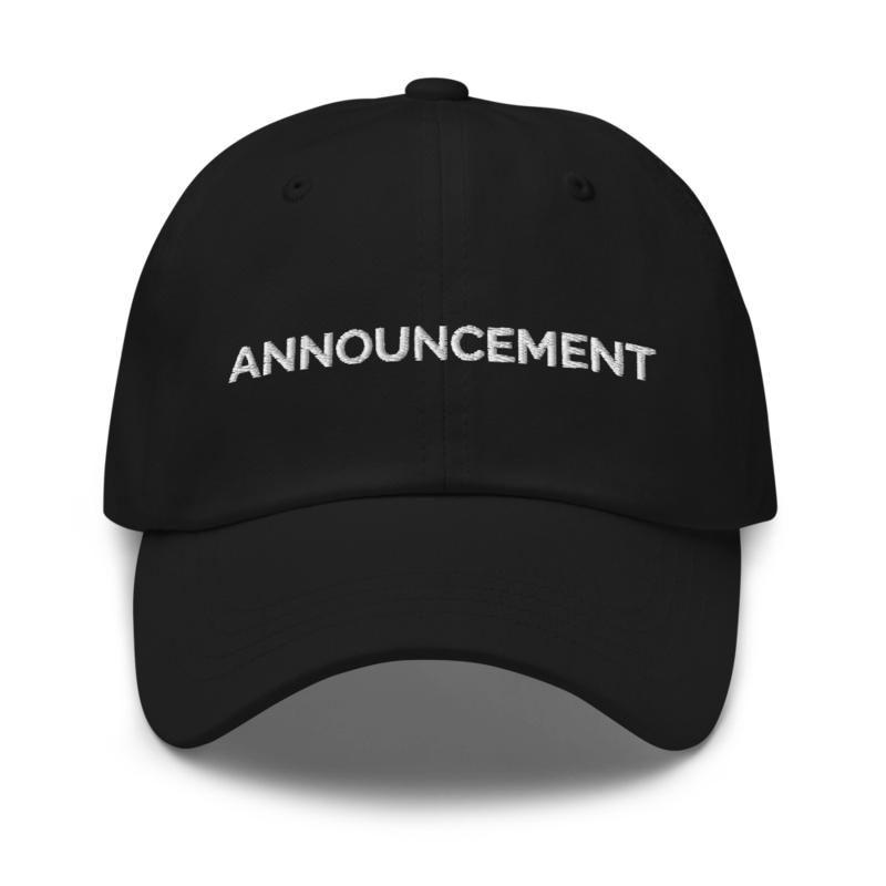 Announcement Hat - Black
