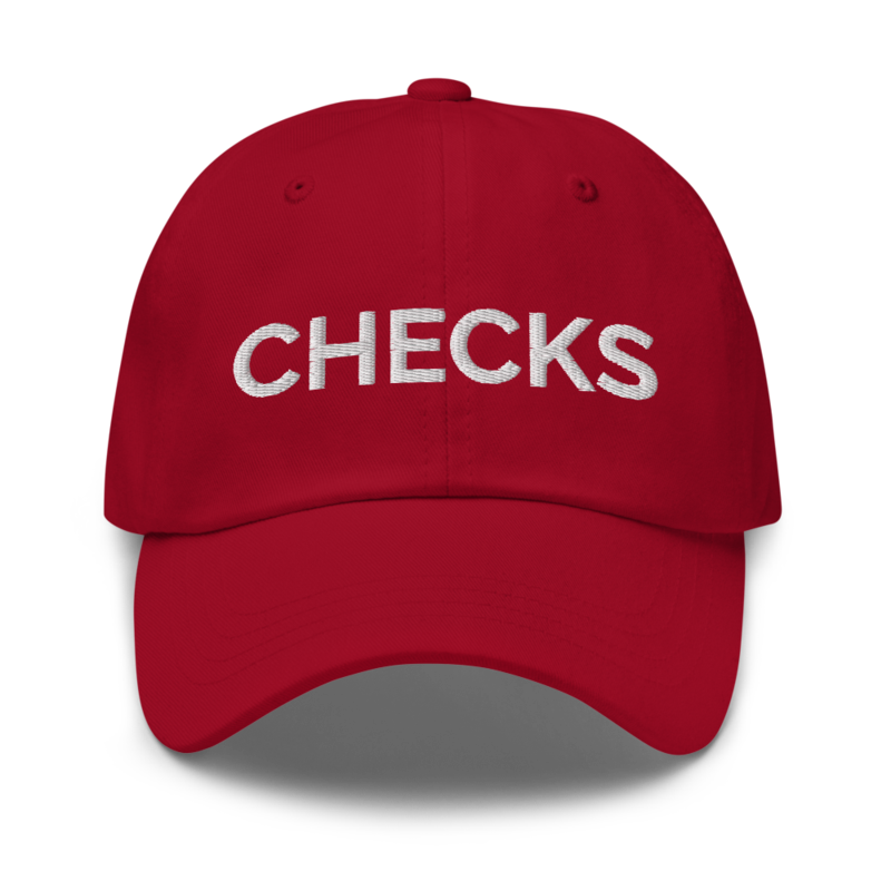 Checks Hat - Cranberry