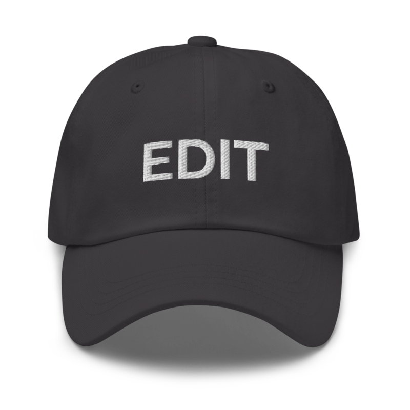 Edit Hat - Dark Grey