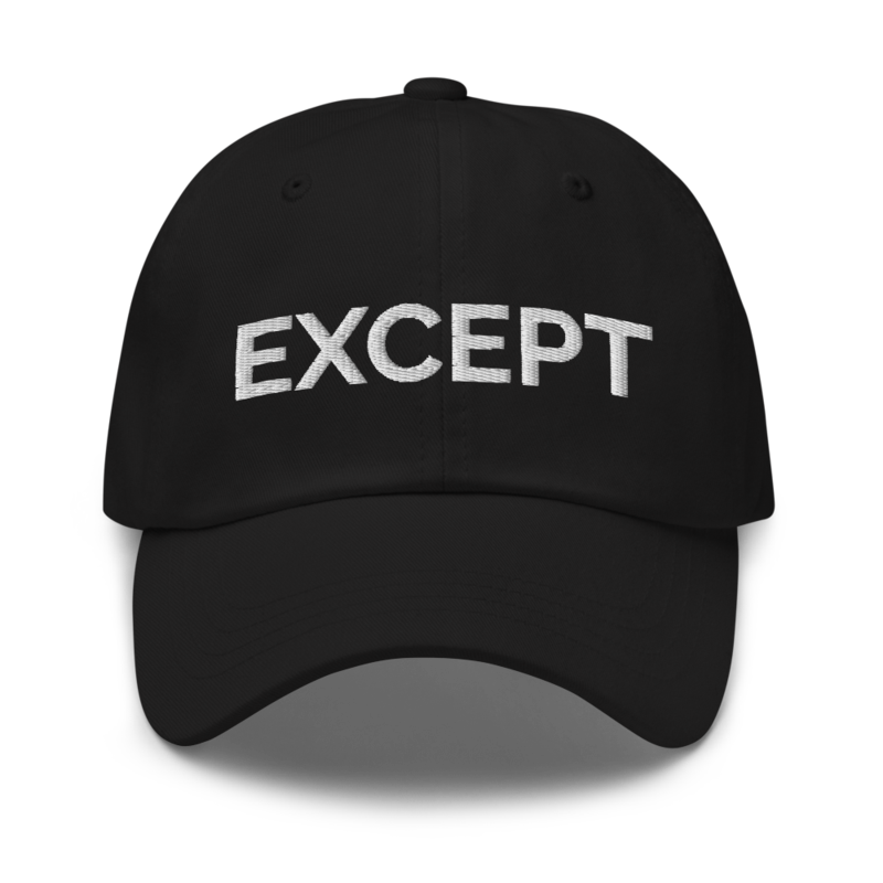 Except Hat - Black