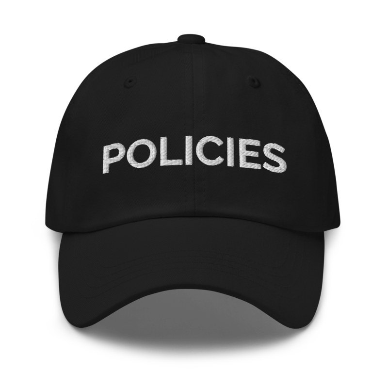 Policies Hat - Black