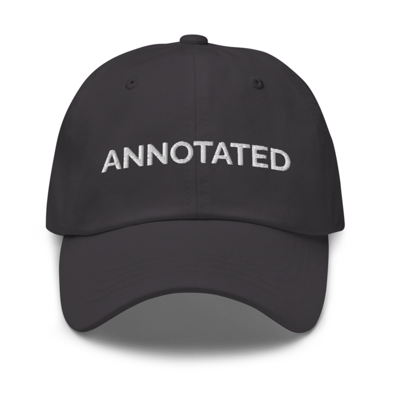 Annotated Hat - Dark Grey