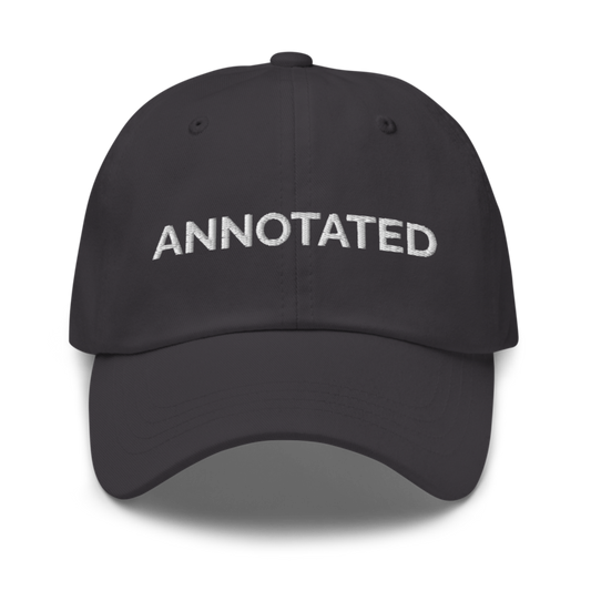 Annotated Hat - Dark Grey
