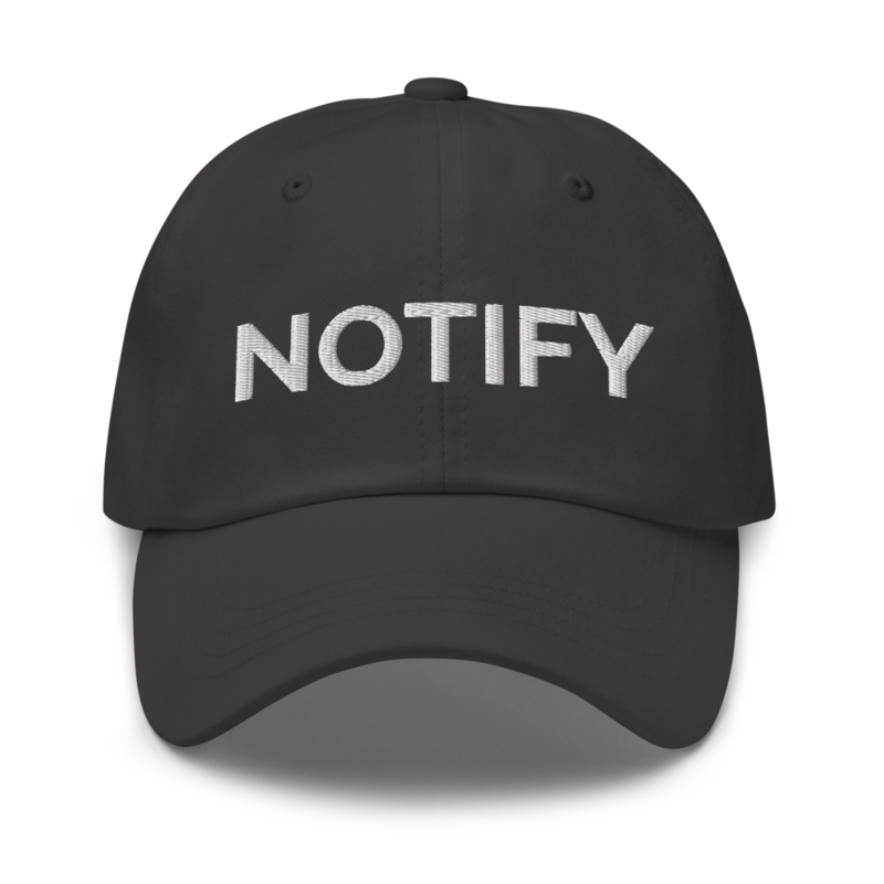 Notify Hat - Dark Grey