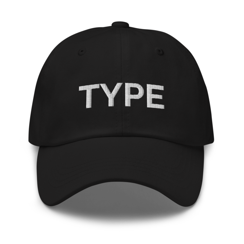 Type Hat - Black