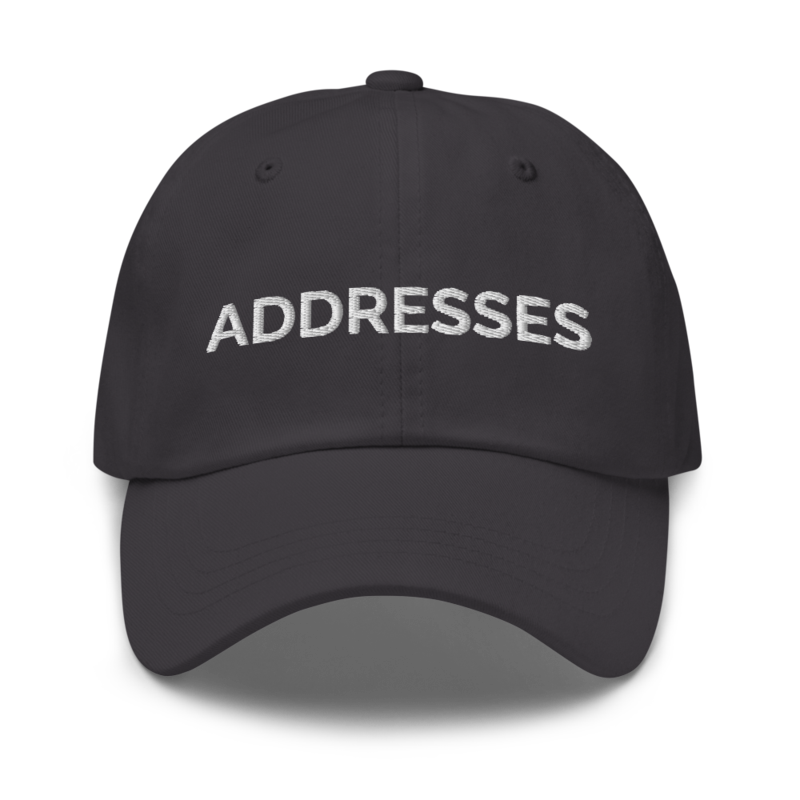 Addresses Hat - Dark Grey