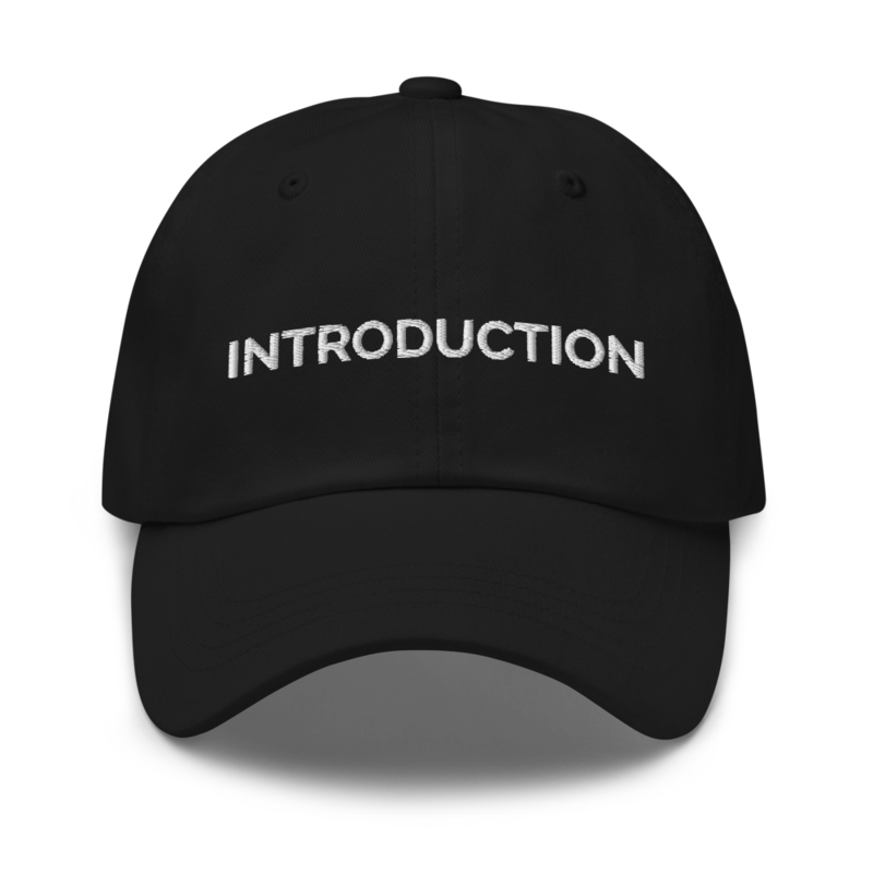 Introduction Hat - Black