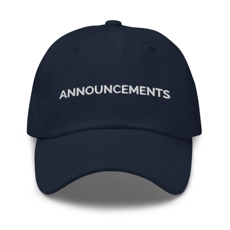 Announcements Hat - Navy