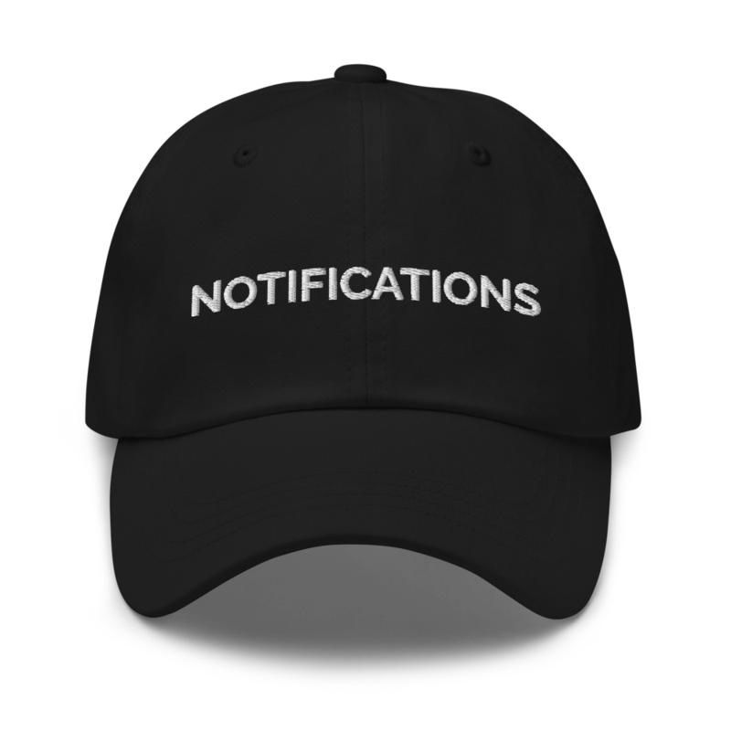 Notifications Hat - Black