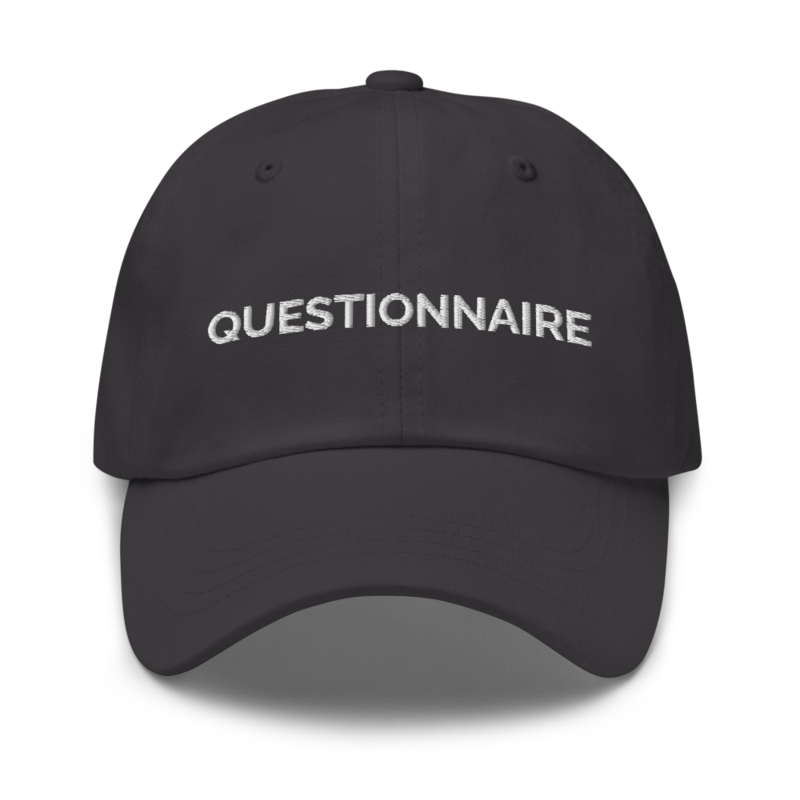 Questionnaire Hat - Dark Grey