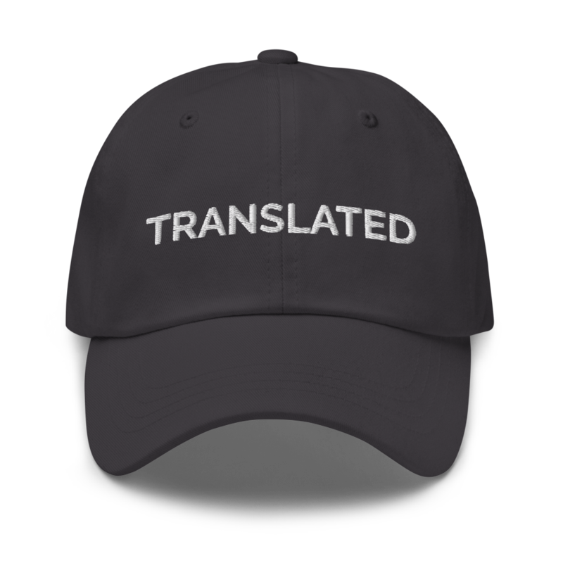 Translated Hat - Dark Grey