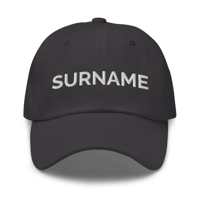 Surname Hat - Dark Grey