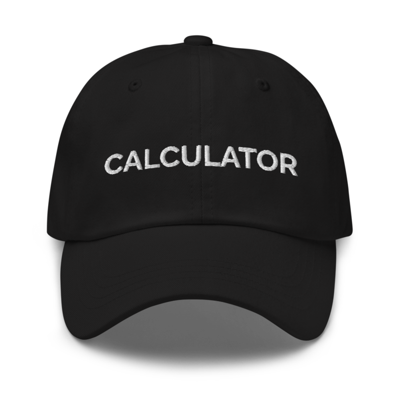 Calculator Hat - Black