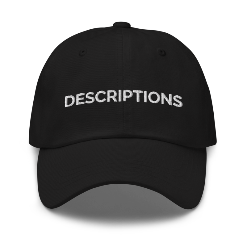 Descriptions Hat - Black