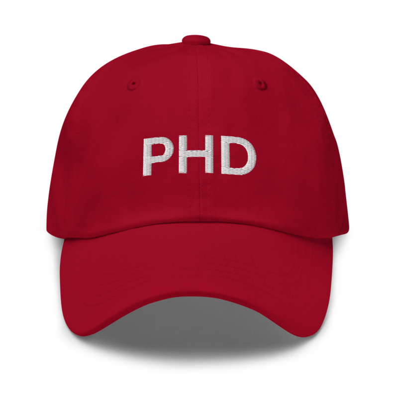 Phd Hat - Cranberry
