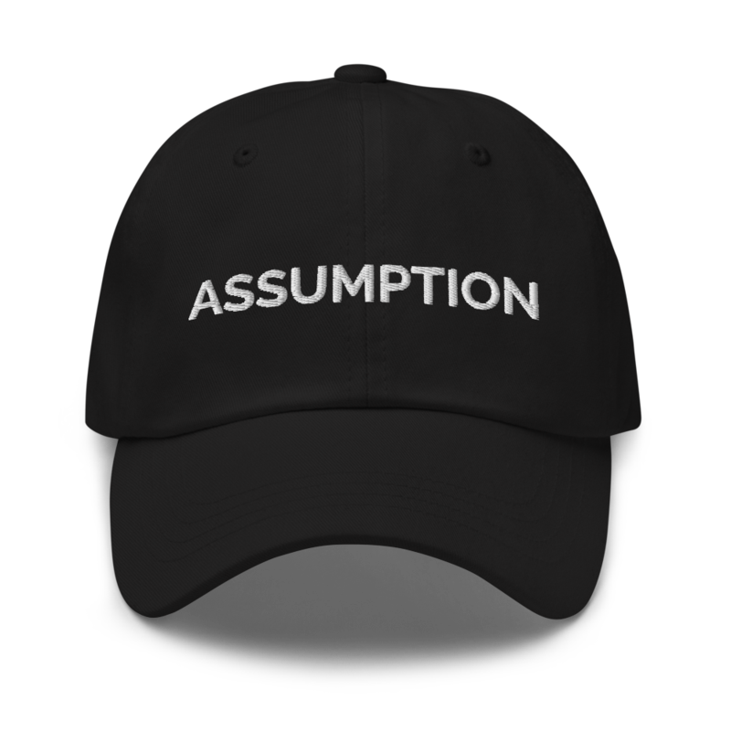 Assumption Hat - Black