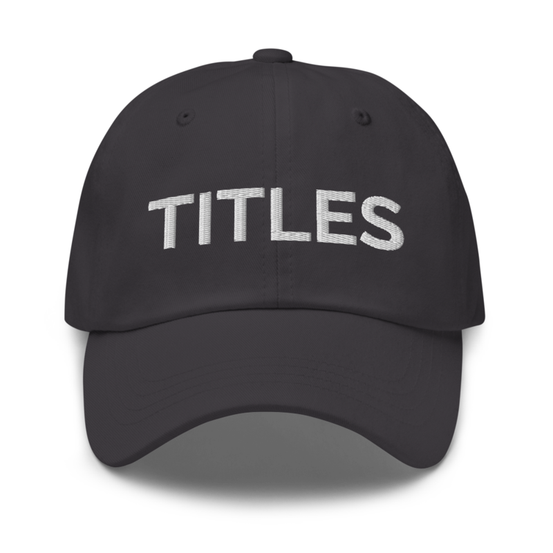 Titles Hat - Dark Grey